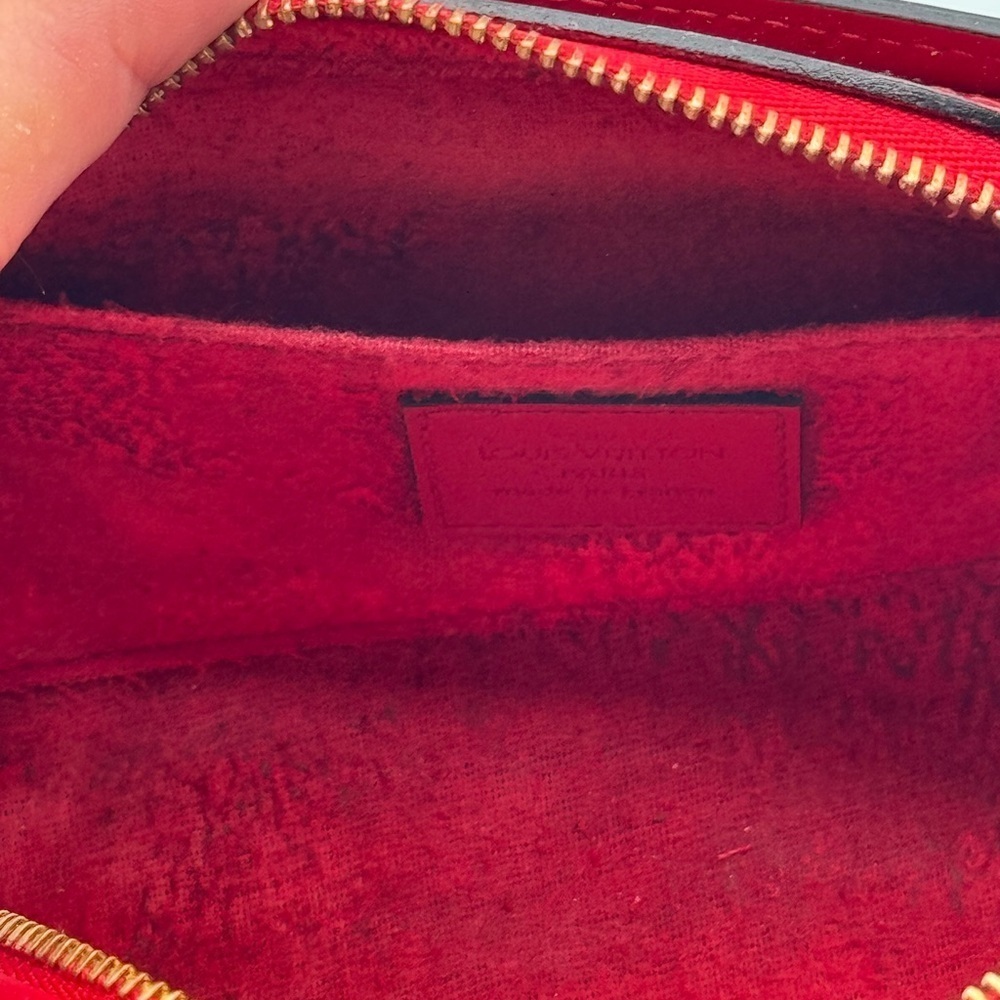 LOUIS VUITTON Epi Dauphine PM Pouch Castilian Red EUC - Picture 8 of 17